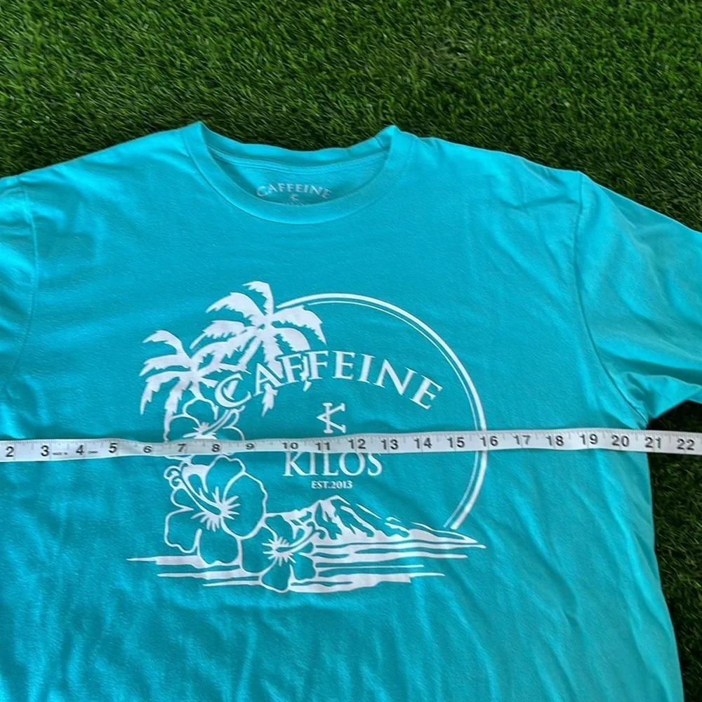 CAFFEINE & KILOS Tee size large - Picture 3 of 5